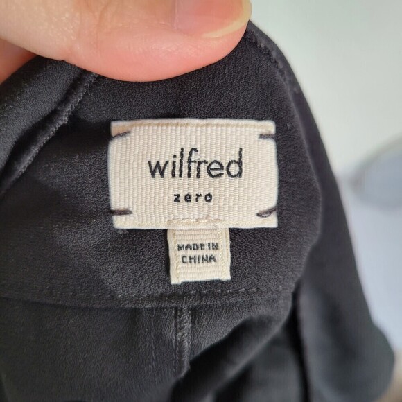 Aritzia Wilfred Black Sleeveless Leila Deep V Back Mini Dress Pockets Size 0 - Picture 12 of 14